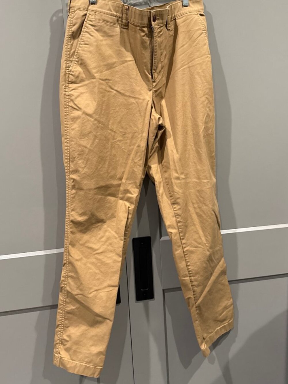 L.L.Bean Standard Athletic Fit Beige Stretch Chino Pants Mens 36X34 Cotton